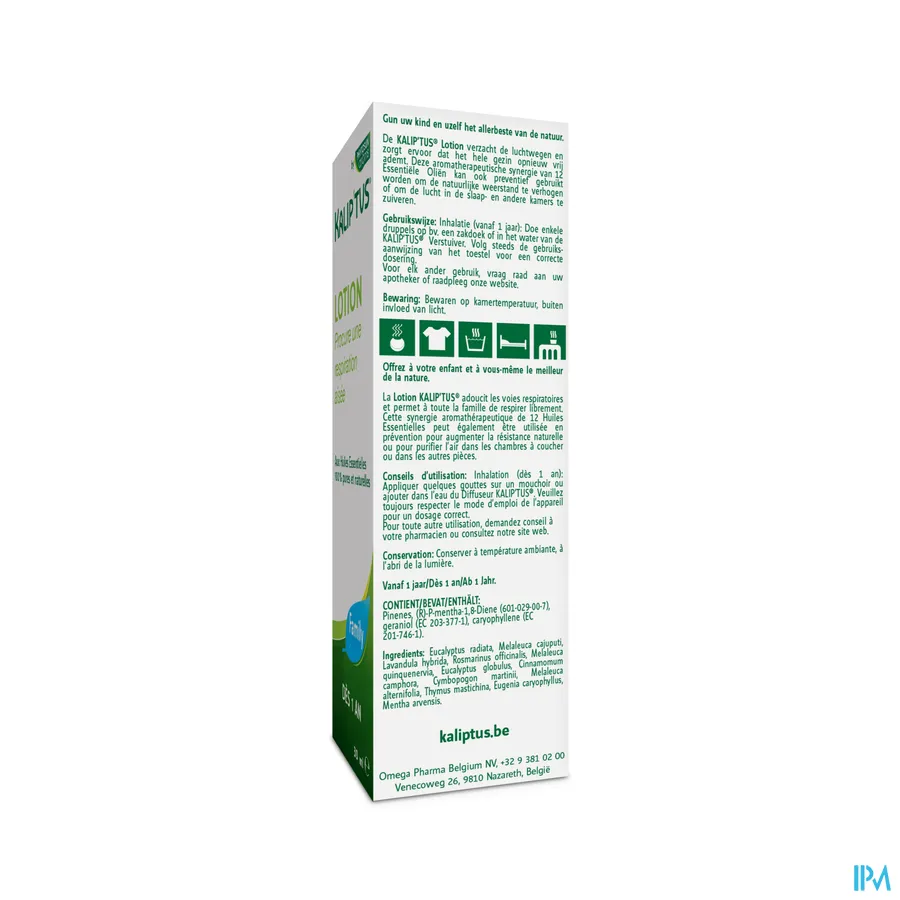 packshot van Kalip'Tus Lotion voor een Vrije Ademhaling 30 ml