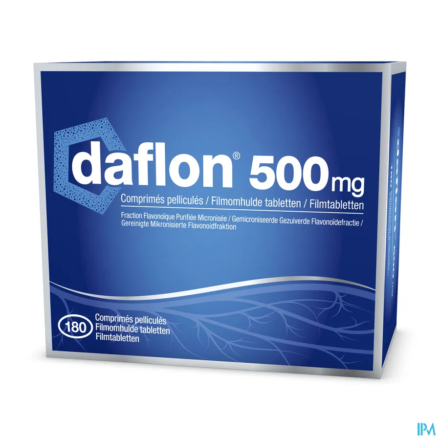 packshot van Daflon 500 mg 180 tabletten