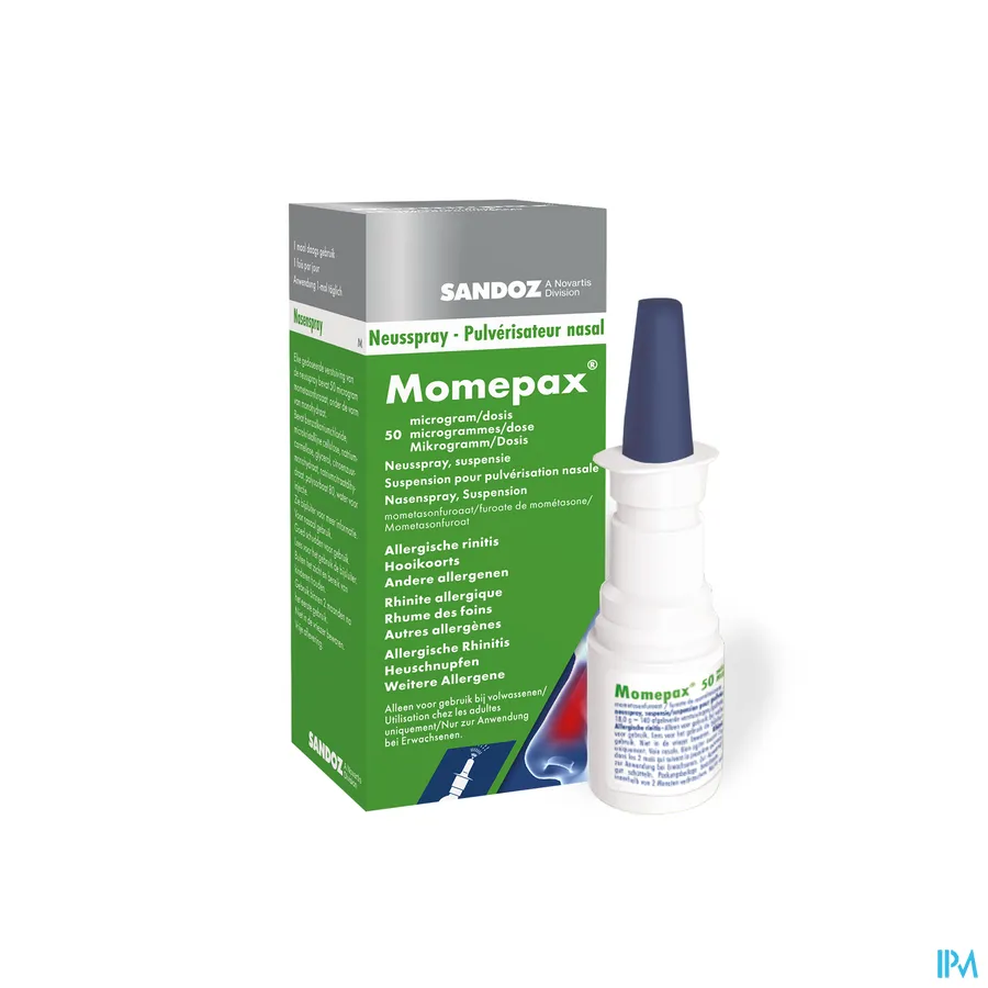 packshot van Momepax Neusspray 50 mcg 140 Dosissen