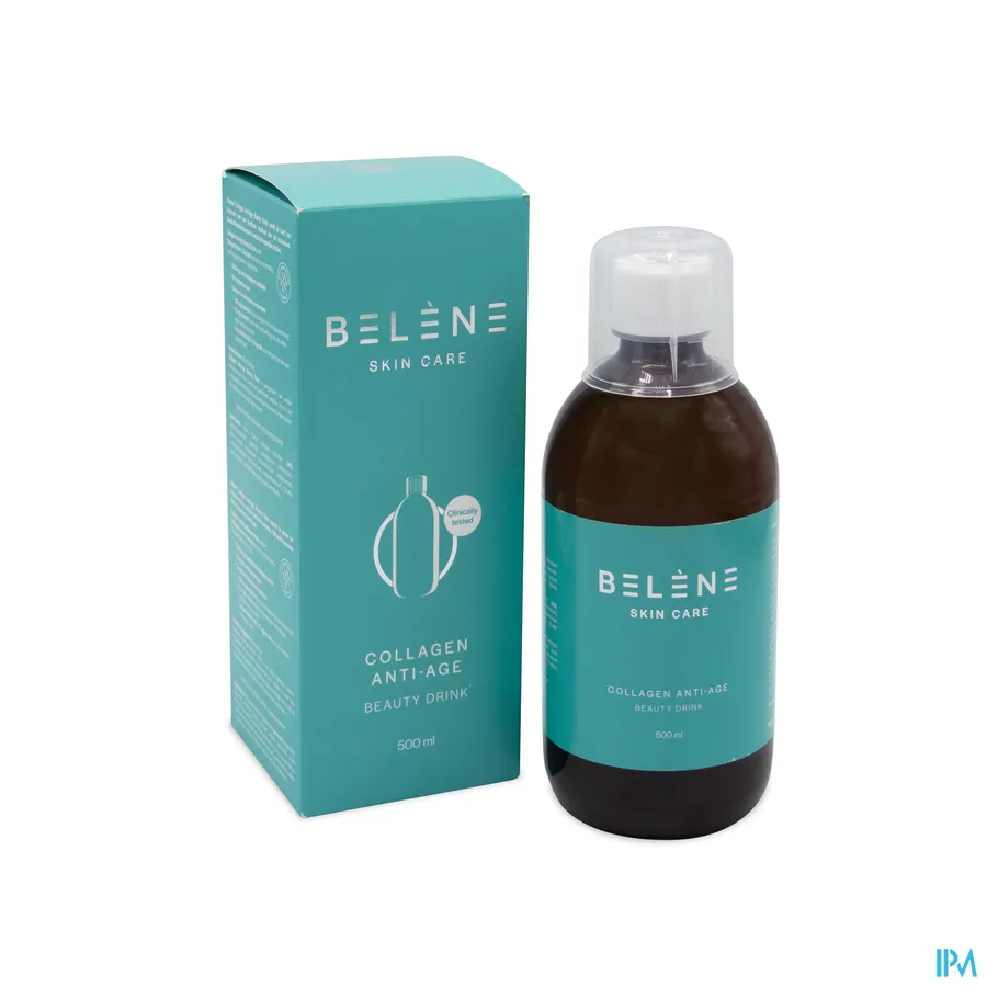 packshot van Belène Skin Care Collagen Anti-Age Beauty Drink voor een Gladde en Stevige Huid 500 ml