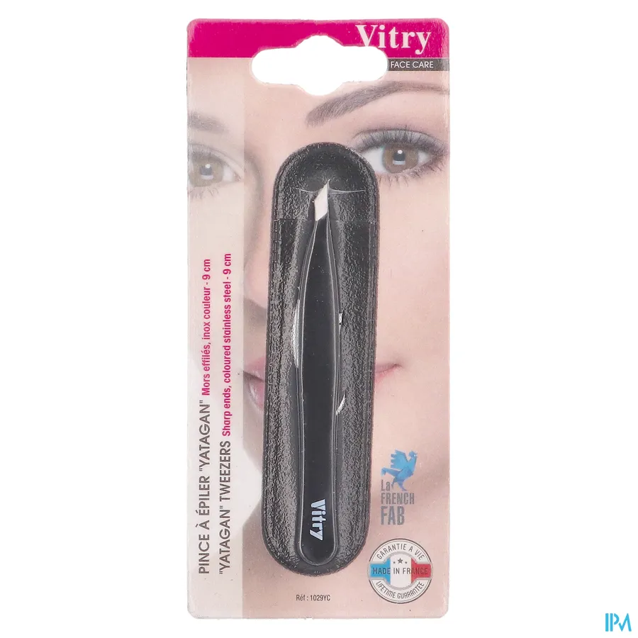 packshot van Vitry Epileerpincet met Schuine Ultrafijne Top Gekleurd