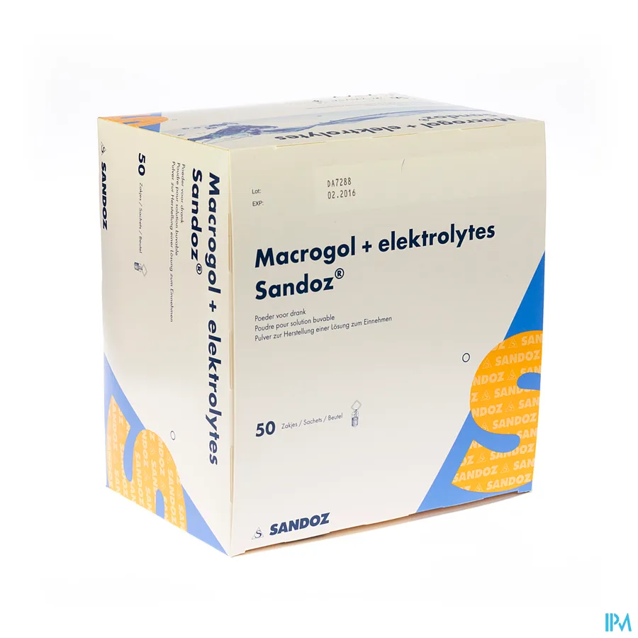 packshot van Macrogol + Elektrolyt Sandoz 50 zakjes