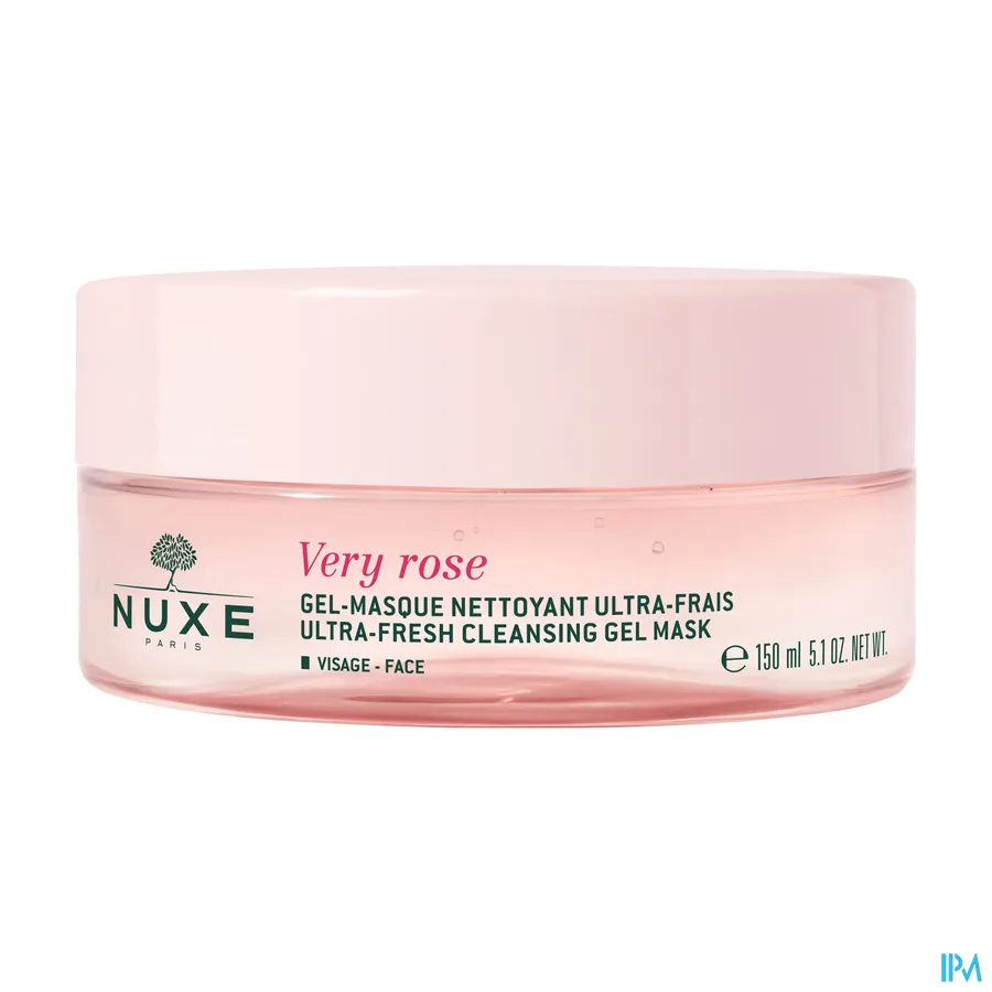 packshot van Nuxe Very Rose Ultrafris Reinigend Gelmasker voor Gelaat Pot 150 ml