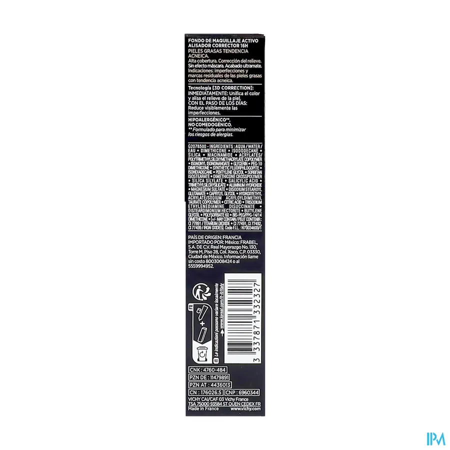 packshot van Vichy Dermablend Correction 3D 45 Gold 30 ml