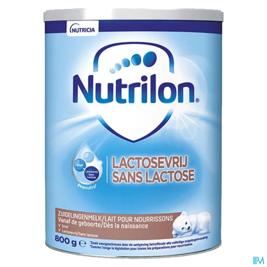 packshot van Nutrilon Lactosevrij 800 g