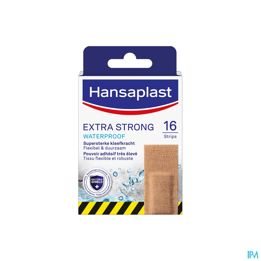 packshot van Hansaplast Pleister Extra Strong Waterproof 16 Strips