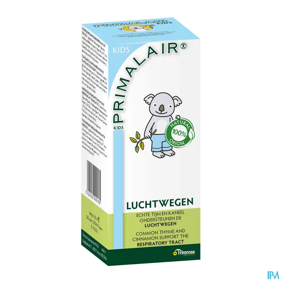 packshot van Primalair Kids voor de Luchtwegen 120 ml