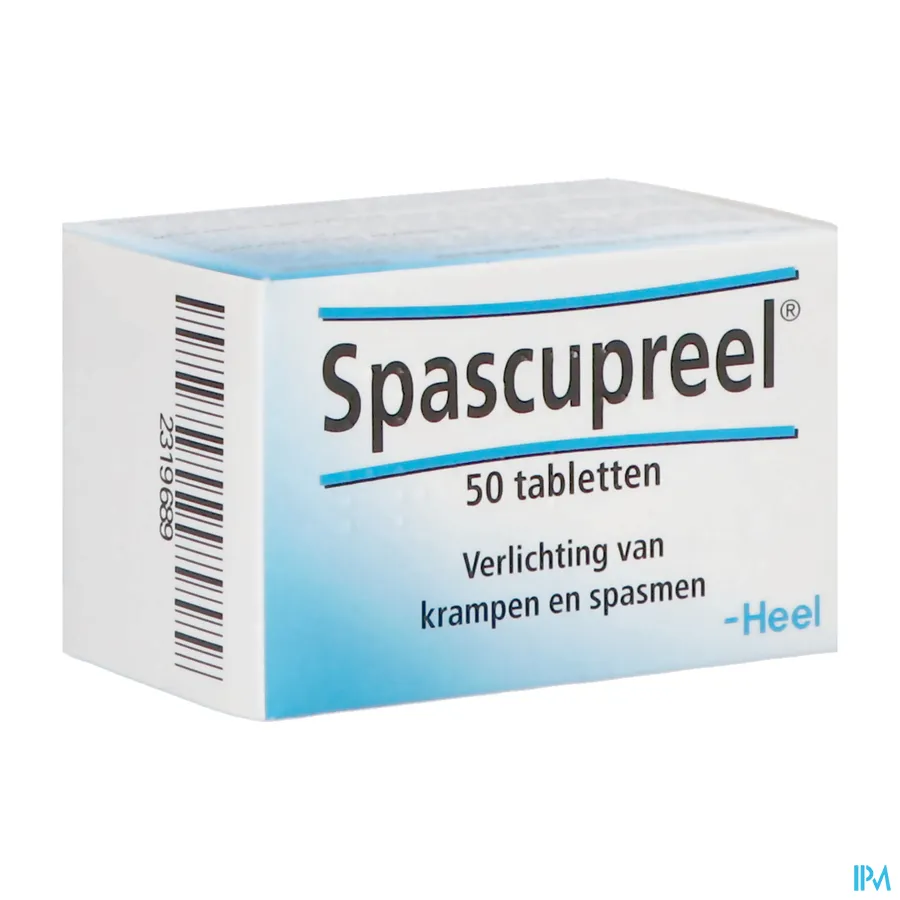 packshot van Heel Spascupreel 50 Tabletten