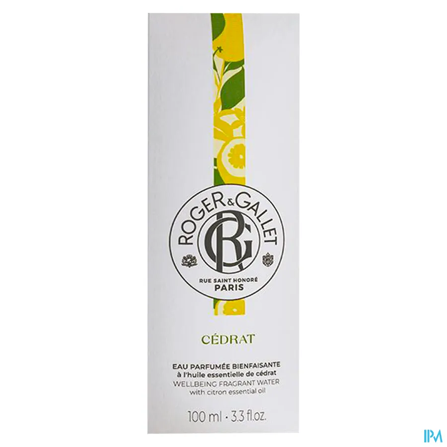 packshot van Roger & gallet Cedrat Eau Parfumee 100 ml