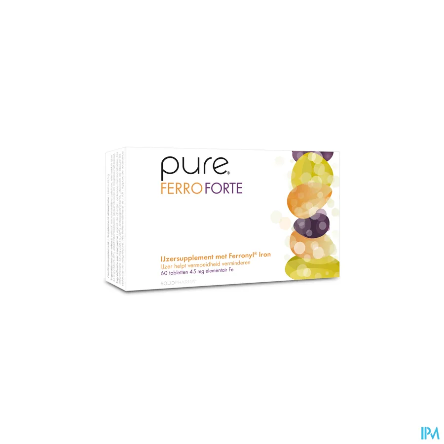 packshot van Pure Ferro Forte 60 tabletten