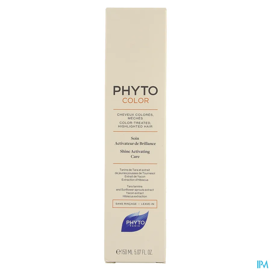 packshot van Phyto Color Glansboostende Verzorging voor Geverfd Haar en Haar met Highlights met Tara Tannines en Jonge Zonnebloemscheuten- en Hibiscusextract 150 ml