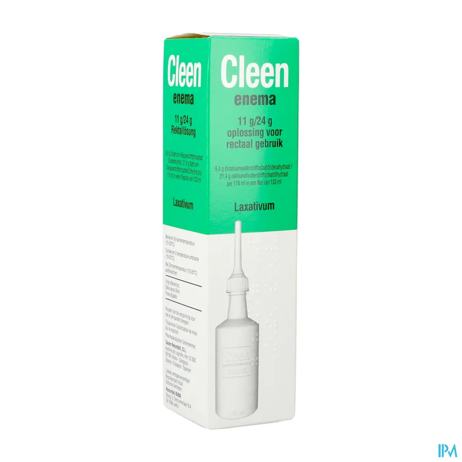 packshot van Cleen Enema -Laxativum- Oplossing voor Rectaal Gebruik 133 ml