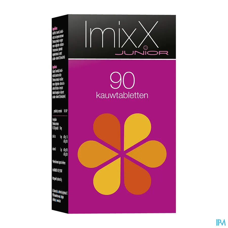 packshot van ImixX Junior 90 Kauwtabletten met Frambozensmaak
