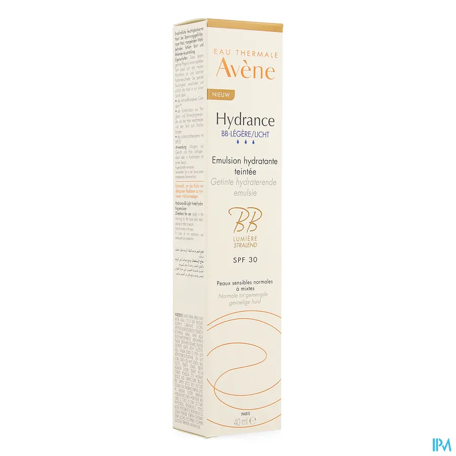 packshot van Avène Hydrance BB Lichte Getinte Hydraterende Emulsie SPF30 40 ml