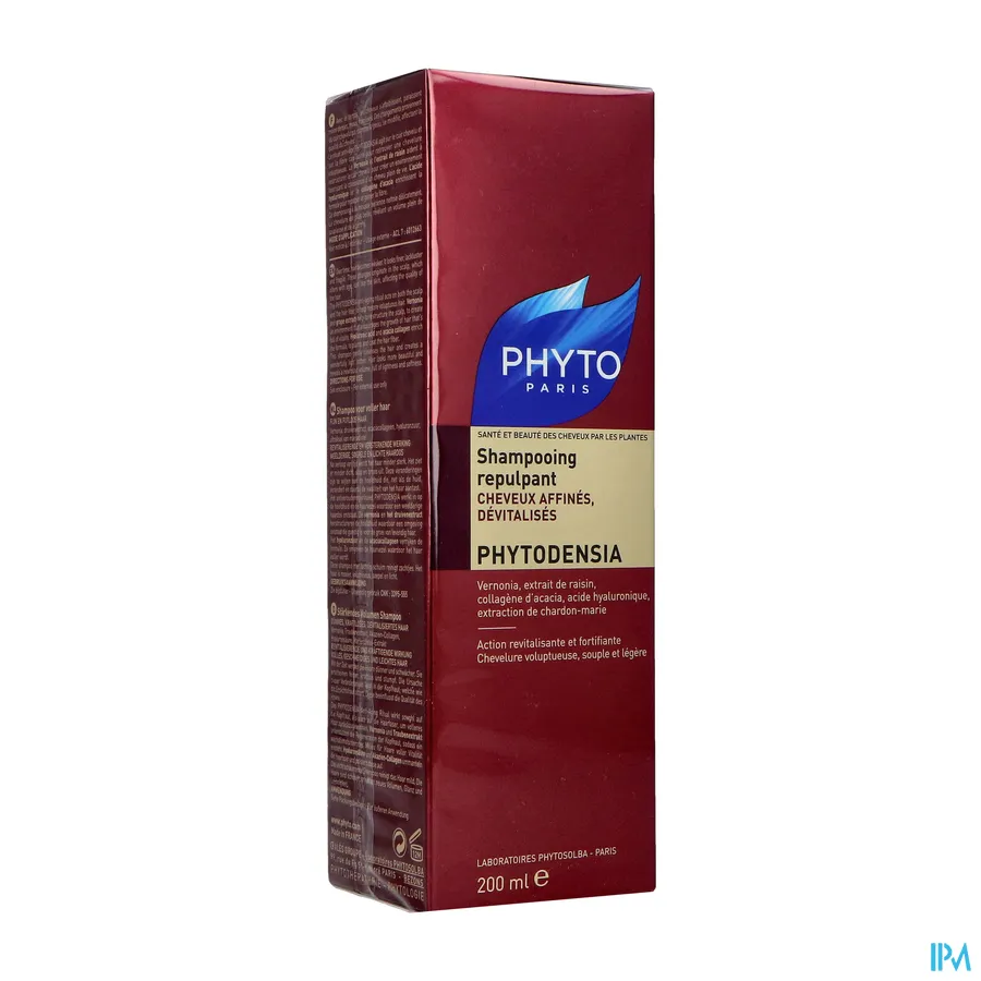 packshot van Phyto Phytodensia Shampoo voor Voller Haar voor Fijn en Futloos Haar 200 ml