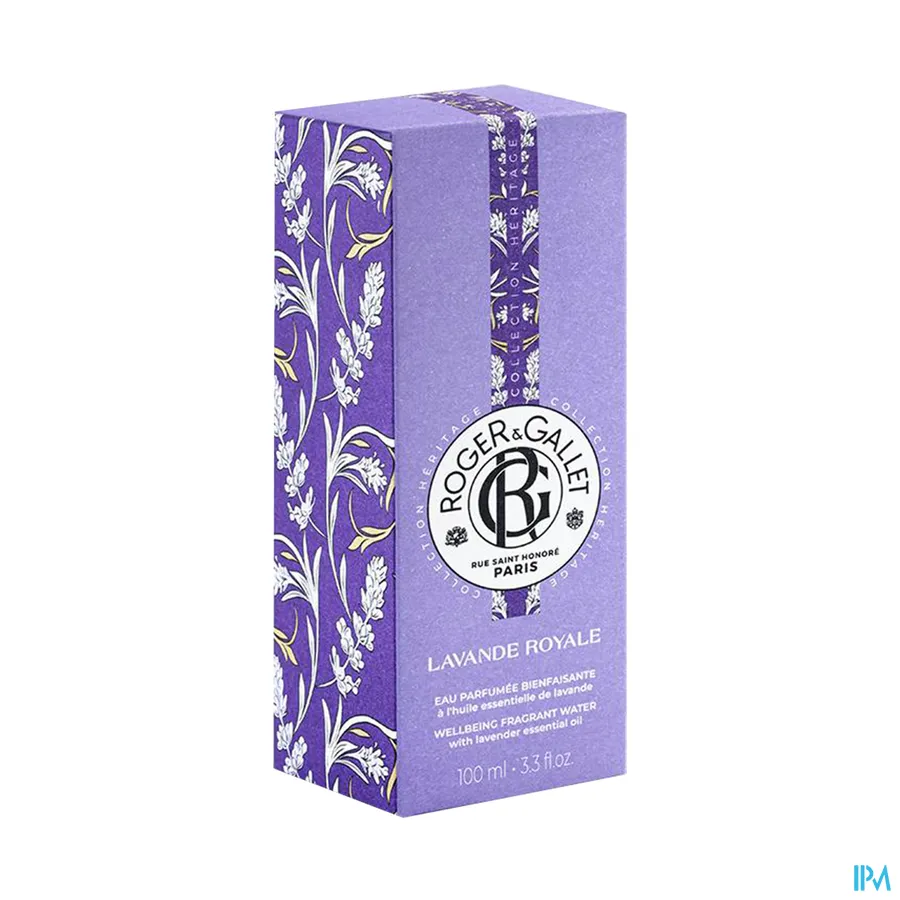 packshot van Roger & Gallet Eau Parfumée Lavande Royale 100 ml