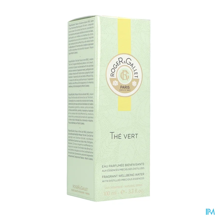 packshot van Roger & gallet The Vert Fris Water Parf Vapo 100 ml
