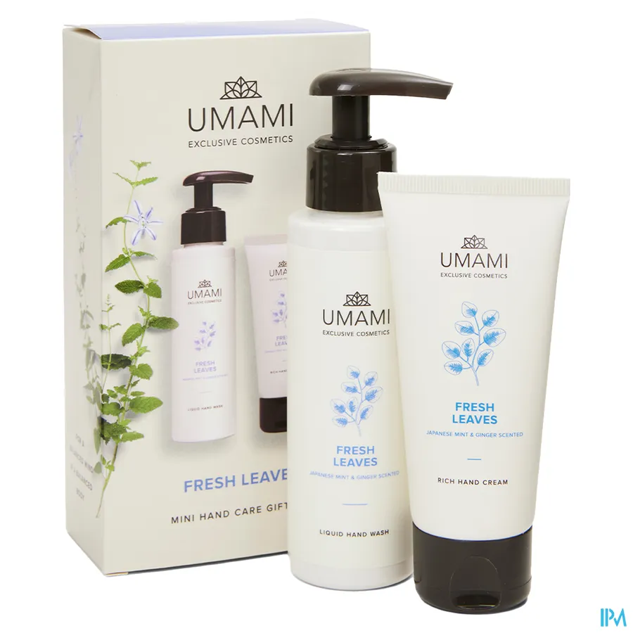 packshot van Umami Mini Hand Care Gift Set Fresh Leaves