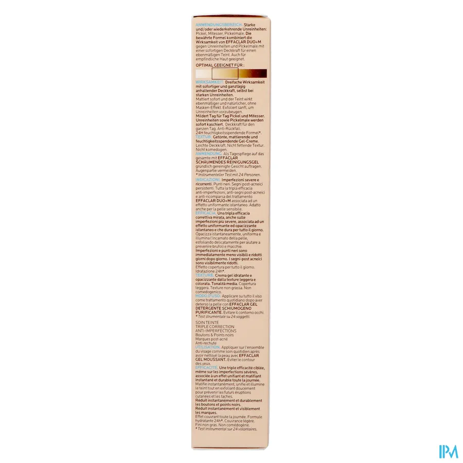 packshot van La Roche-Posay Effaclar Duo +M Unifiant 40 ml Medium Shade