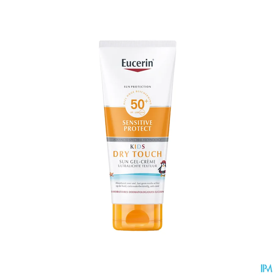 packshot van Eucerin Kids Sensitive Protect Dry Touch Sun Gel-Crème SPF 50+ 200 ml