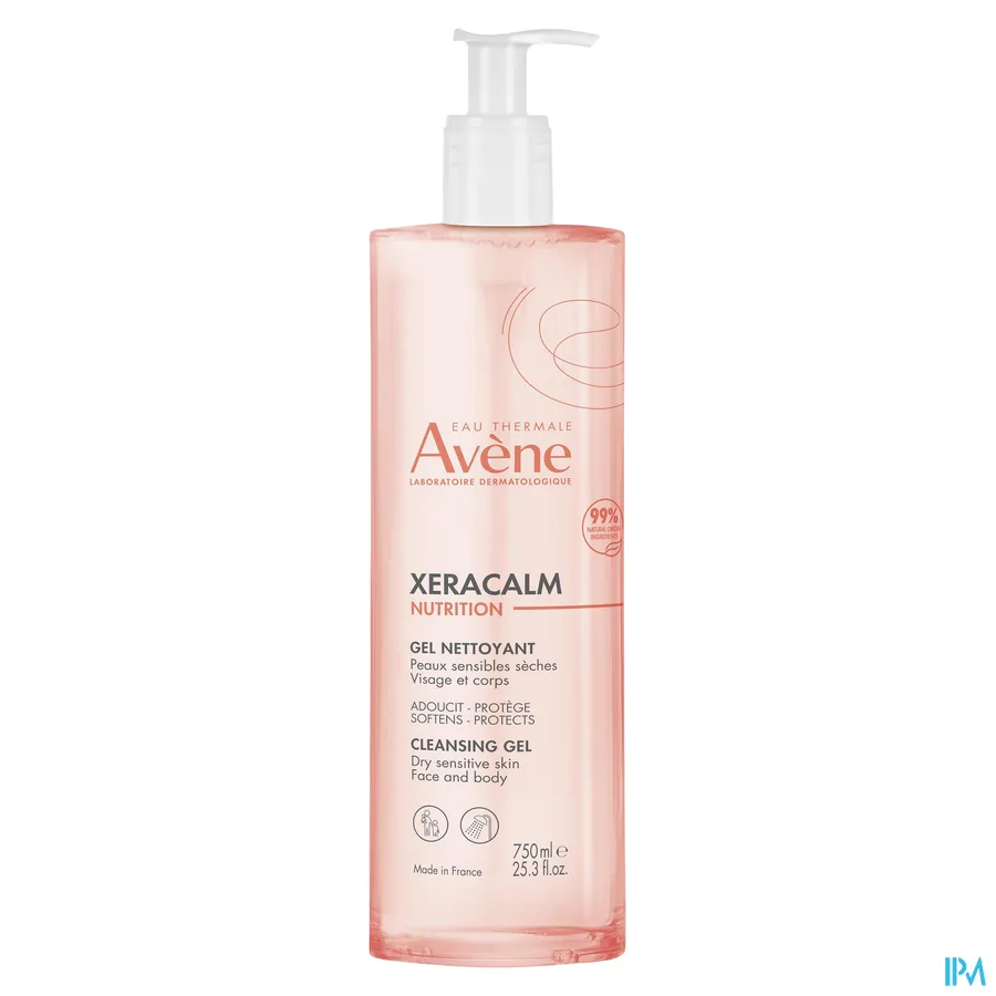 packshot van Avene Xeracalm Nutrition Reinigingsgel 750 ml