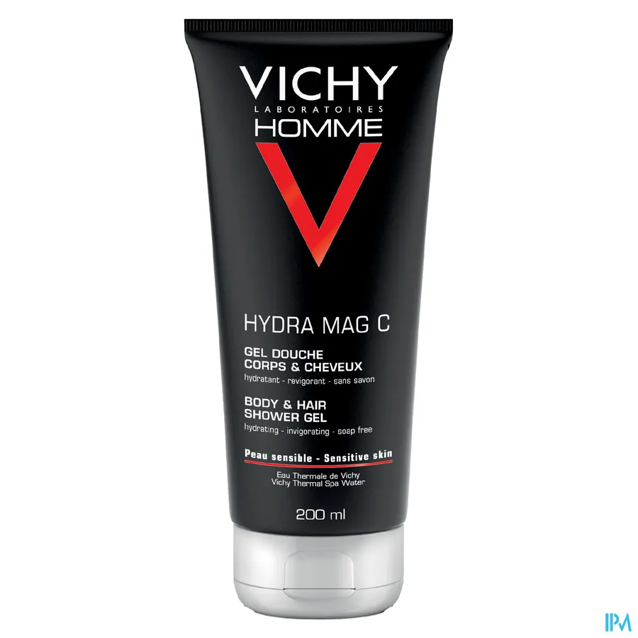 packshot van Vichy Homme Hydra Mag C Douchegel voor Lichaam en Haar 200 ml