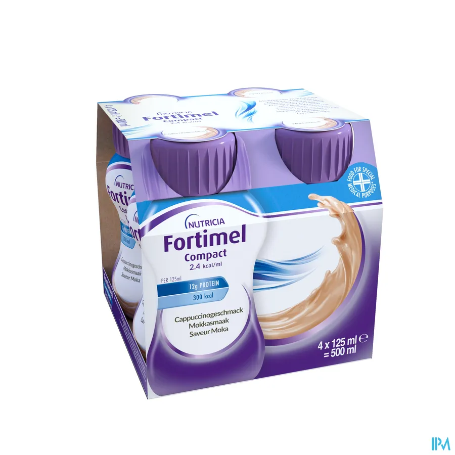 packshot van Fortimel Compact 2.4kcal Moccha 4x125 ml