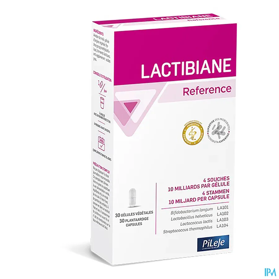 packshot van Pileje Lactibiane Reference 30 capsules