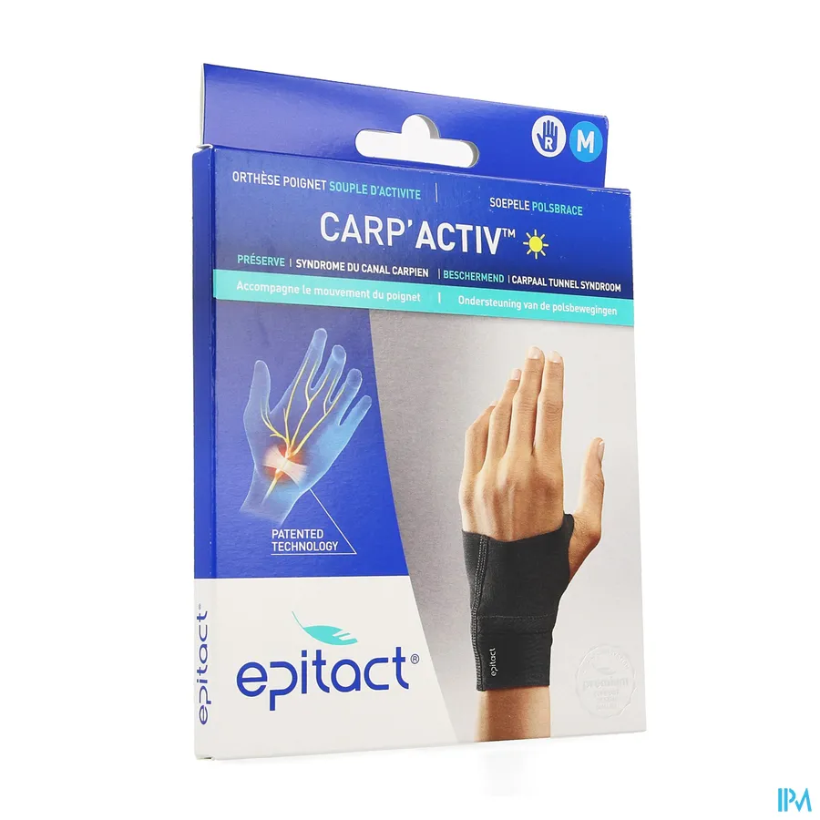 packshot van Epitact Carp'Activ Soepele Polsbrace Rechts M 1 stuk