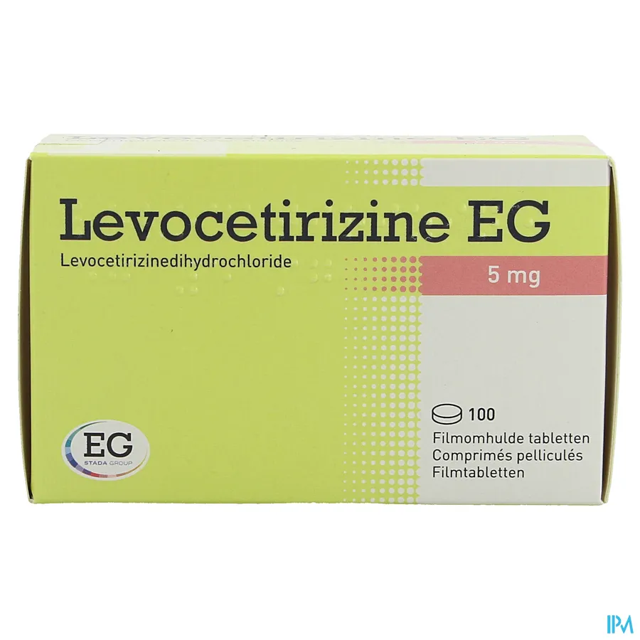 packshot van Levocetirizine EG 5 mg 100 Tabletten