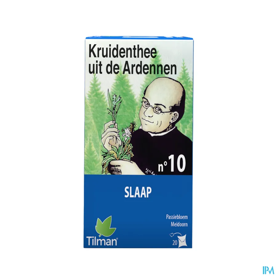 packshot van Tilman Kruidenthee uit de Ardennen n°10 Slaap met Passiebloem en Meidoorn 20 Zakjes