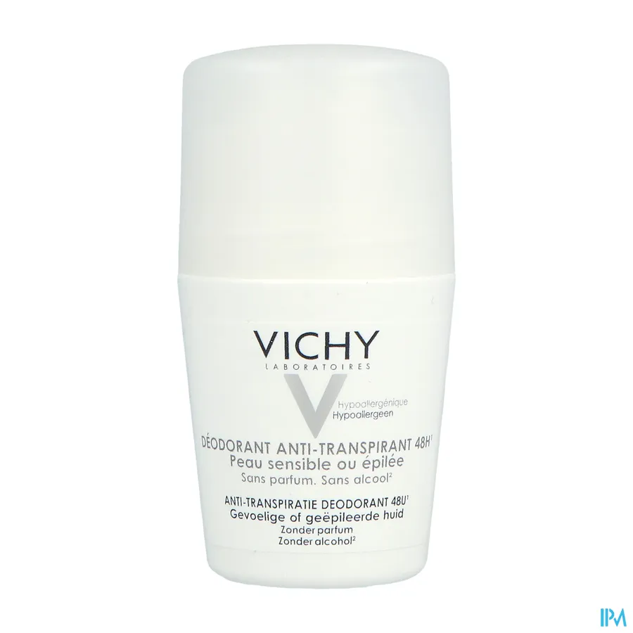 packshot van Vichy Deo Roller 48u Gevoelige Huid 50 ml