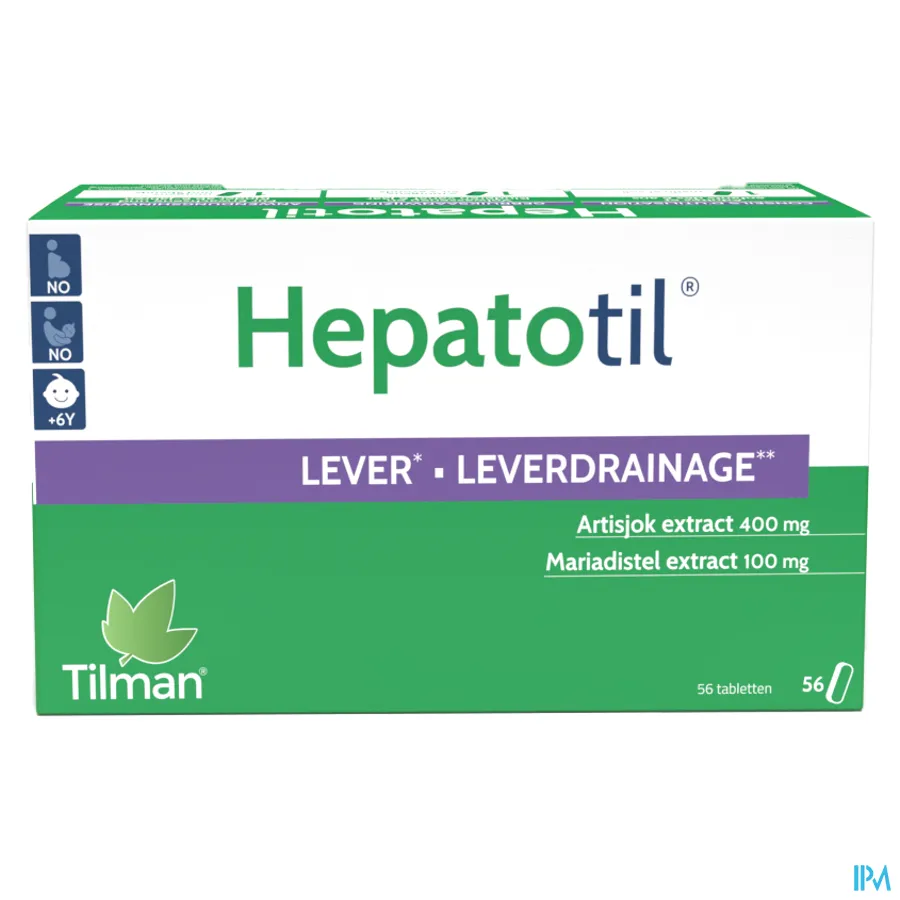packshot van Tilman Hepatotil 56 tabletten