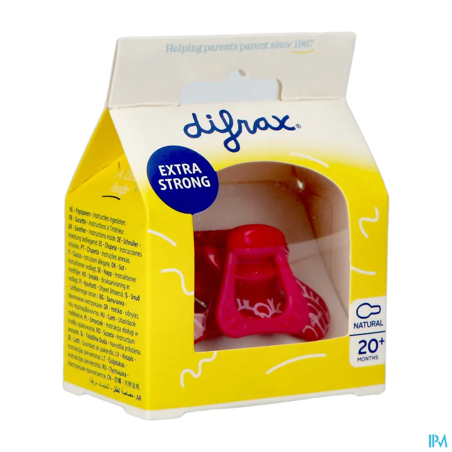 packshot van Difrax Fopspeen Natural 20+ 1 stuk