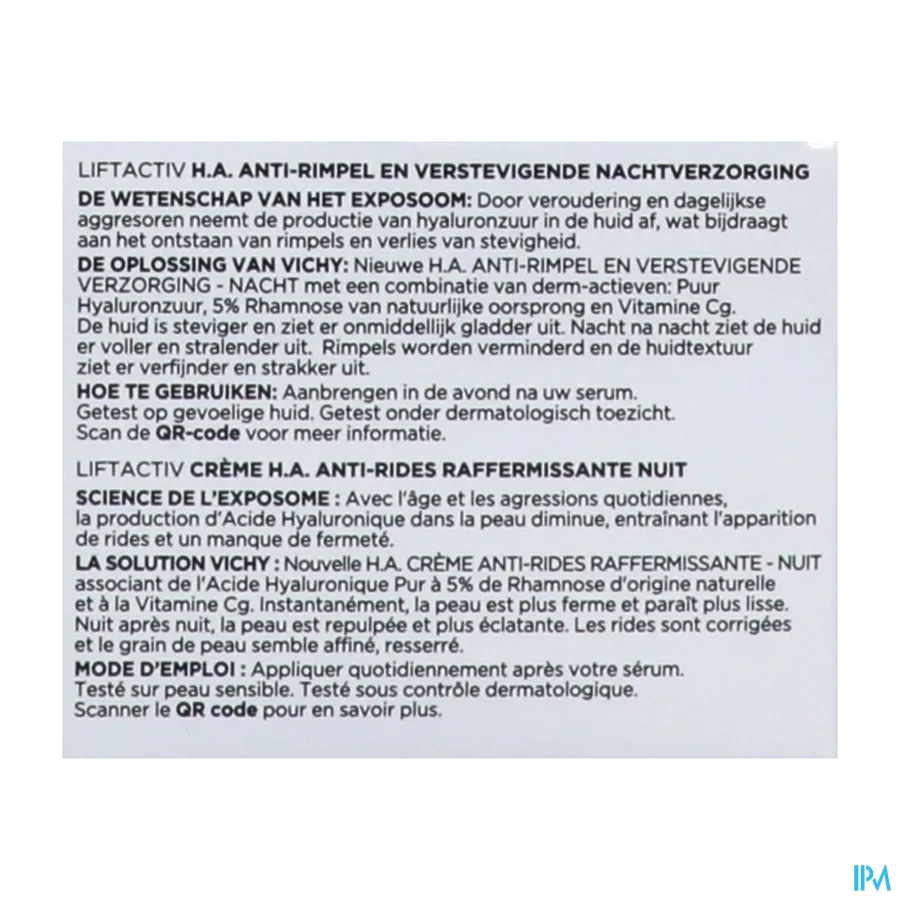 packshot van Vichy Liftactiv Nacht Supreme tegen Rimpels en voor Versteviging van de Huid 50 ml