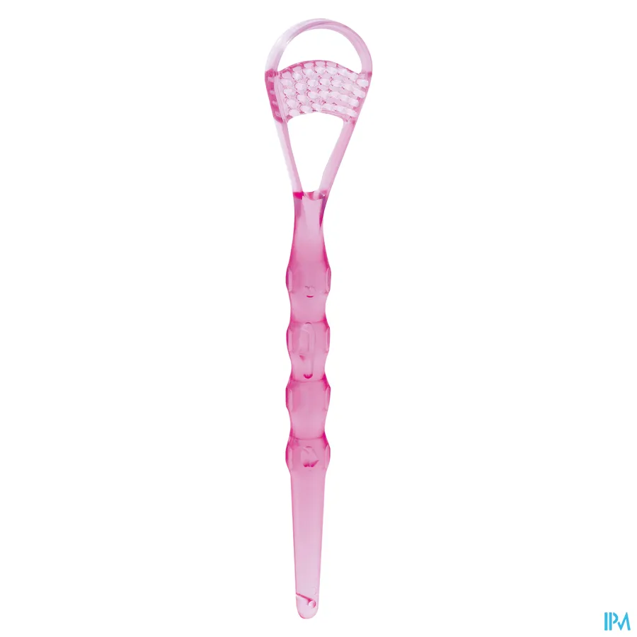 packshot van Miradent Tongschraper Deluxe Roze