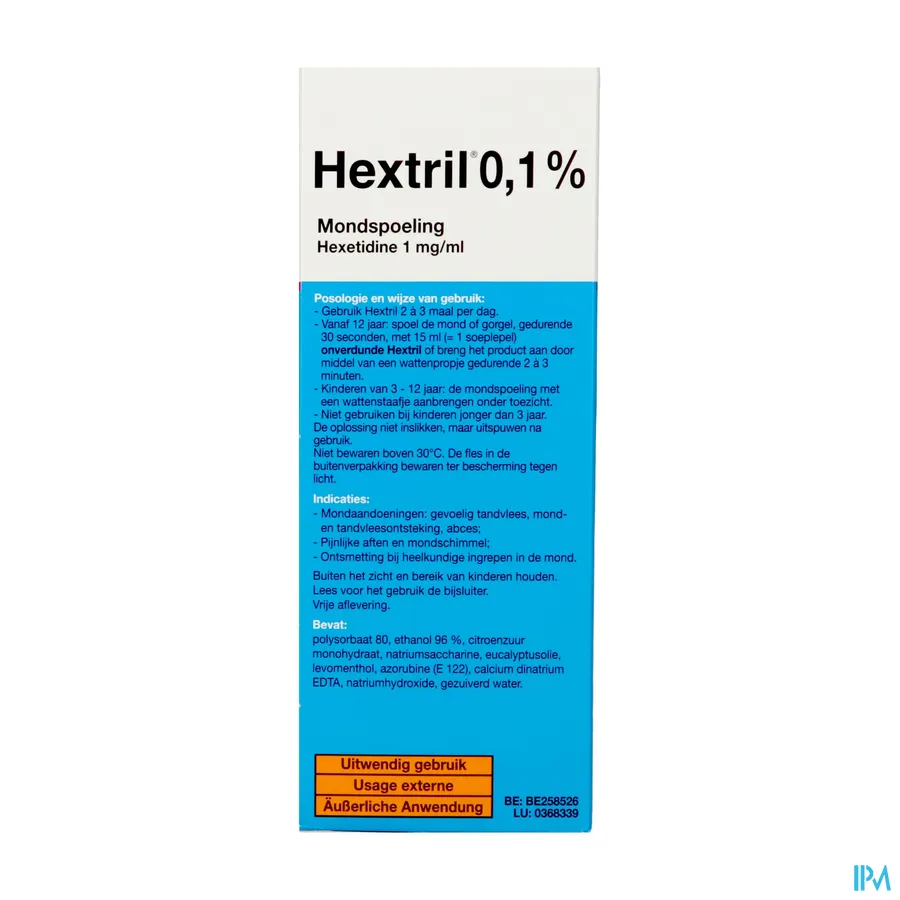 packshot van Hextril 0,1% Mondspoeling 400 ml