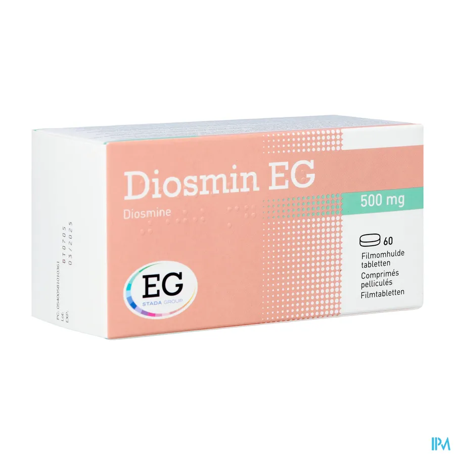 packshot van Diosmin EG 500 mg 60 tabletten