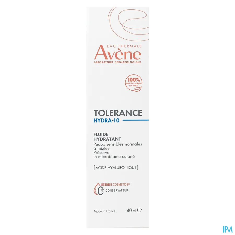 packshot van Avène Tolerance Hydra 10 Hydraterende Fluïde 40 ml