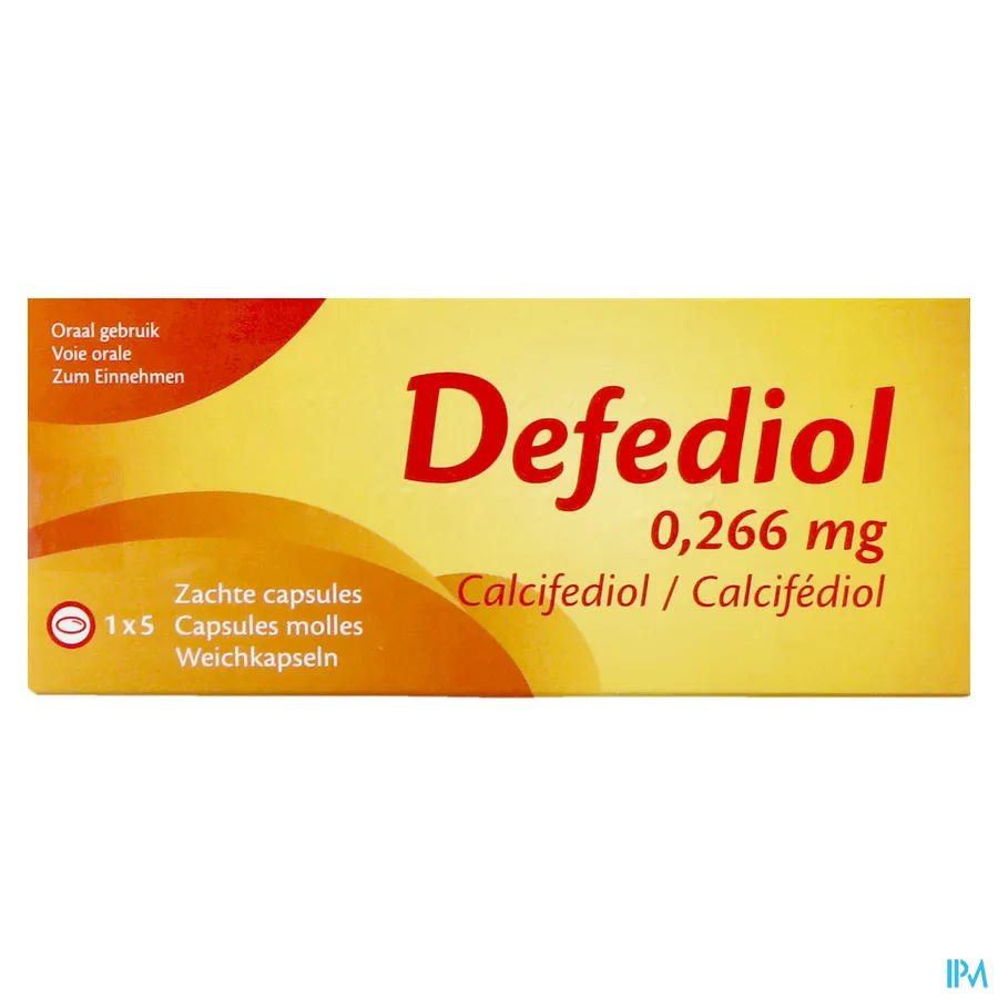 packshot van Defediol 0,266 mg 5 capsules