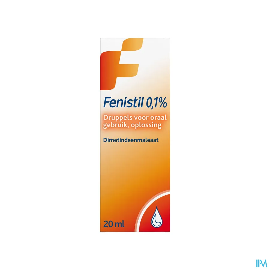 packshot van Fenistil 0,1% Druppels voor Oraal Gebruik - Jeukstillende en Anti-Allergische Oplossing - 20 ml