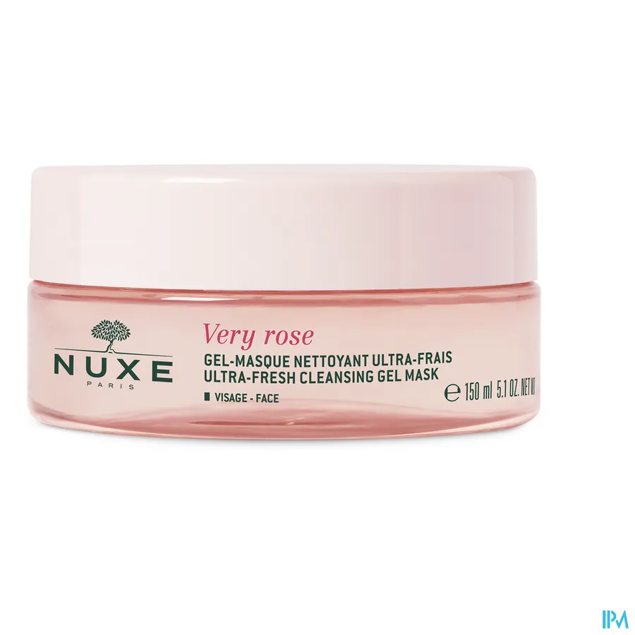 packshot van Nuxe Very Rose Ultrafris Reinigend Gelmasker voor Gelaat Pot 150 ml