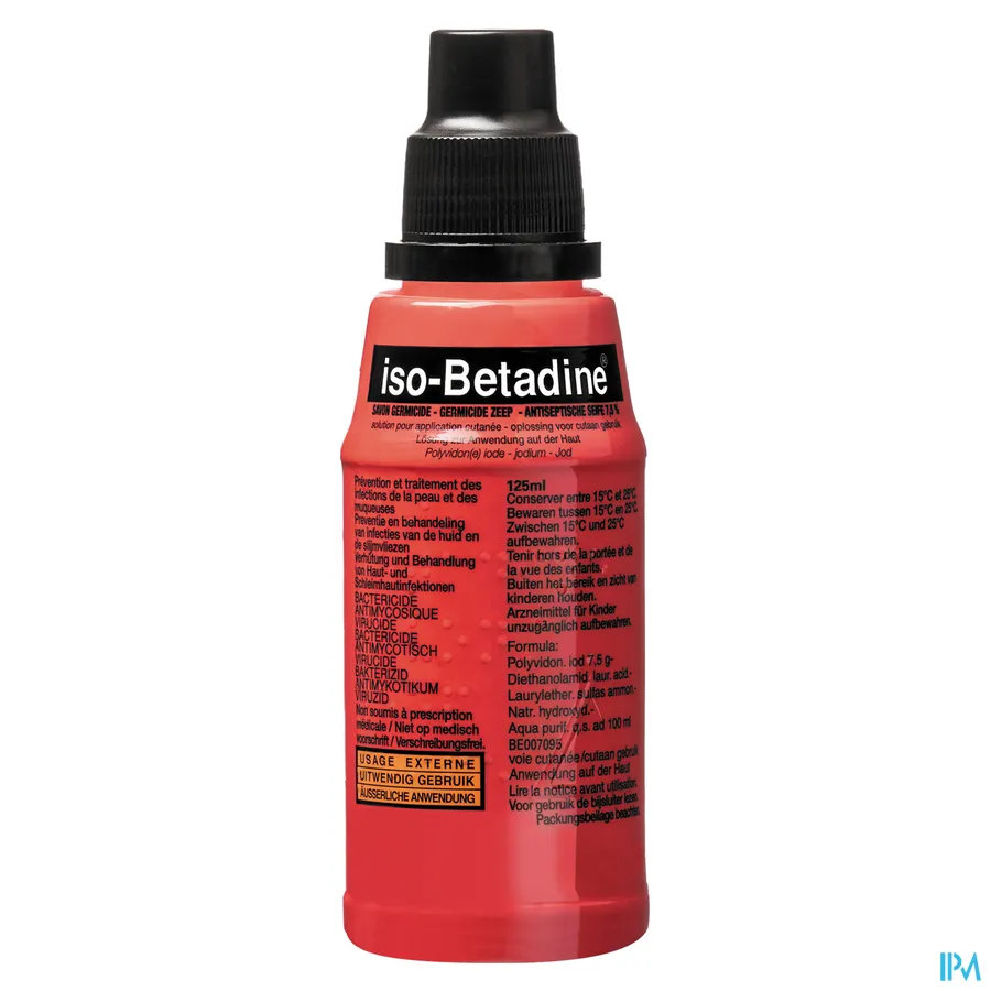 packshot van Iso-Betadine Vloeibare Zeep 125ml