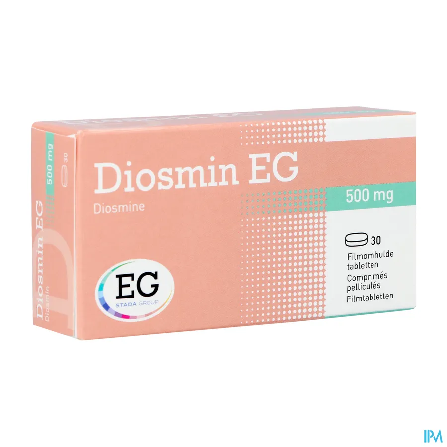 packshot van Diosmin EG 500 mg 30 tabletten
