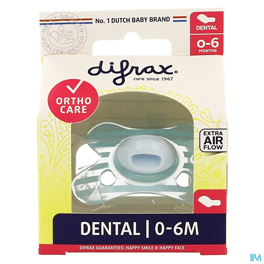 packshot van Difrax Fopspeen Sil Mini-Dental Girl 0-6m