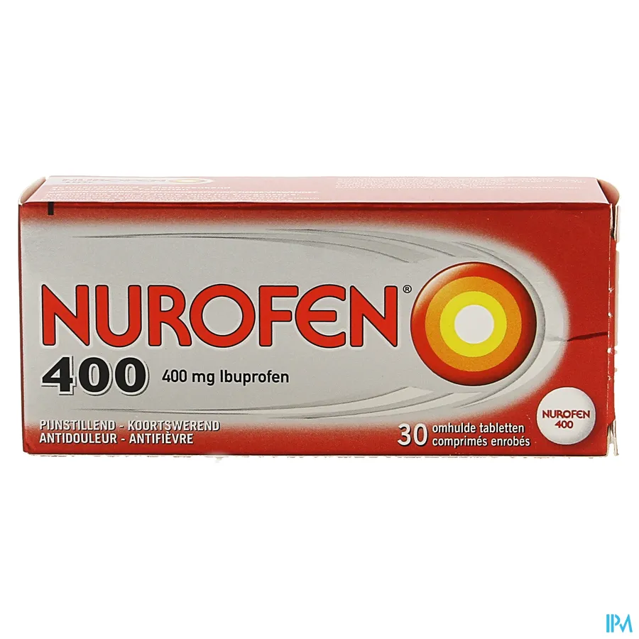 packshot van Nurofen 400 mg 30 Tabletten