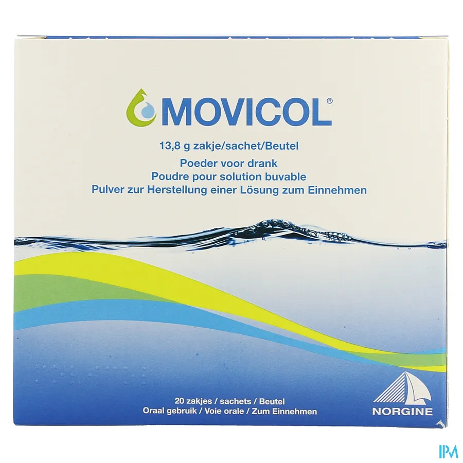 packshot van Movicol 20 zakjes