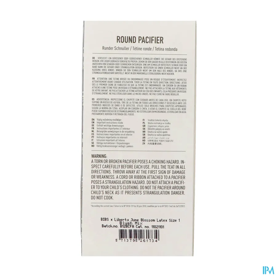 packshot van Bibs 1 Fopspeen Duo Liberty Garden Blossom Blush 2