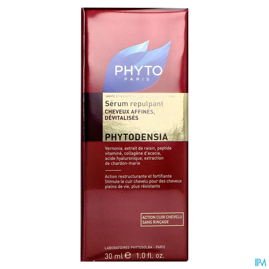 packshot van Phyto Phytodensia Herstructurerend en Versterkend Serum voor Voller Haar bij Fijn en Futloos Haar 30 ml