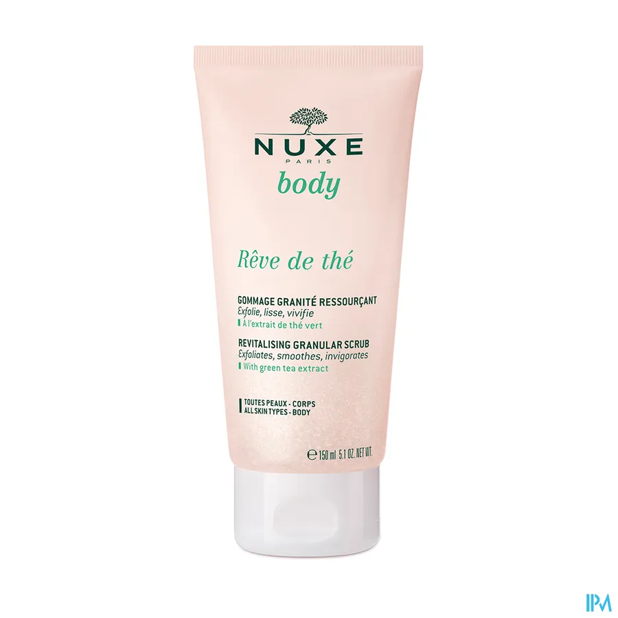 packshot van Nuxe Body Rêve de Thé Gommage Verkwikkende Granitéscrub 150 ml